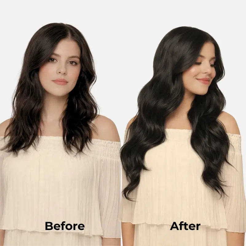 Natural Black (1B) Genius Weft Hair Extensions (50g - 100g) Ivory Blackhaw