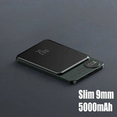 Magnetic Power Bank Wireless External Auxiliary Battery Pack Taupe Gaia