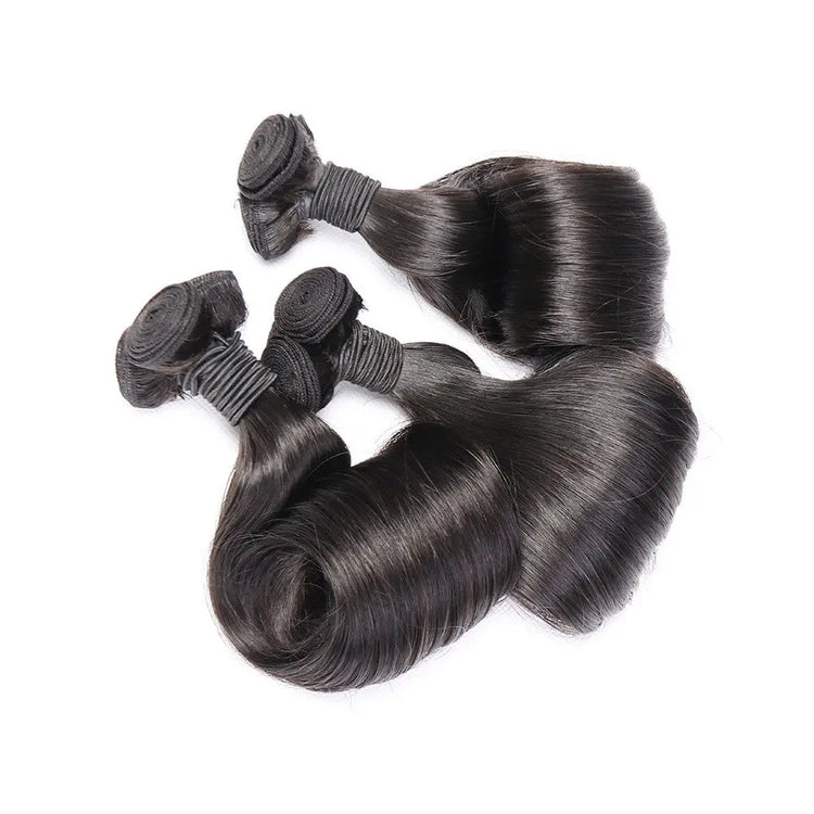 10A Grade Brazilian Egg Curl Fumi Human Hair Bundles With 4x4 Closure Cerise Alfie