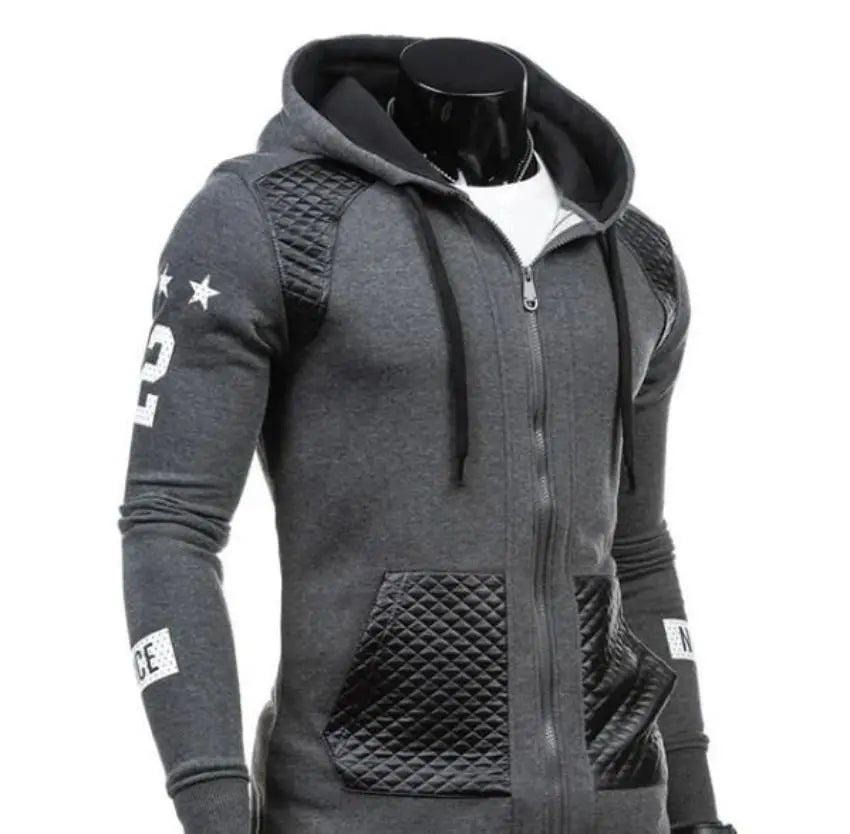 Mens Street Style Biker Hoodie Yellow Pandora