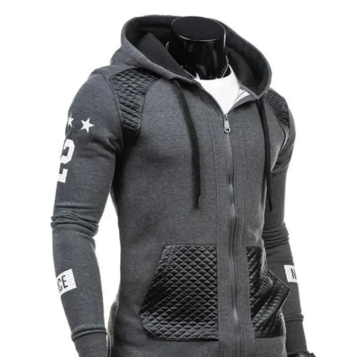 Mens Street Style Biker Hoodie Yellow Pandora