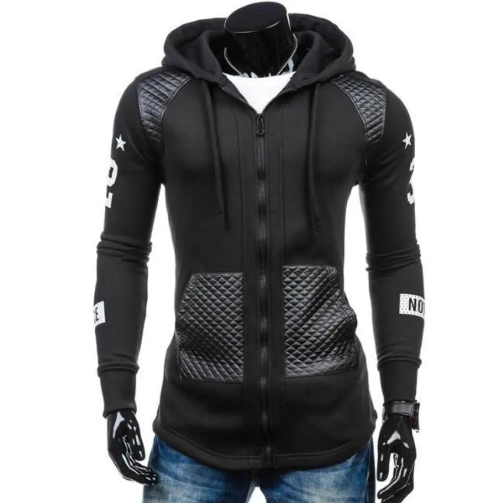 Mens Street Style Biker Hoodie Yellow Pandora