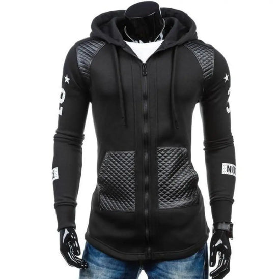 Mens Street Style Biker Hoodie Yellow Pandora