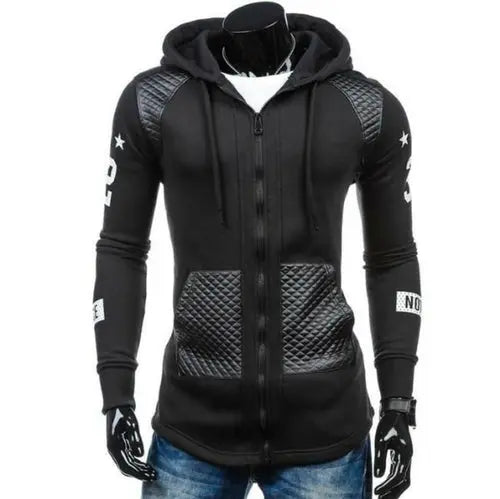 Mens Street Style Biker Hoodie Yellow Pandora