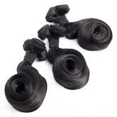 10A Grade Brazilian Egg Curl Fumi Human Hair Bundles With 4x4 Closure Cerise Alfie