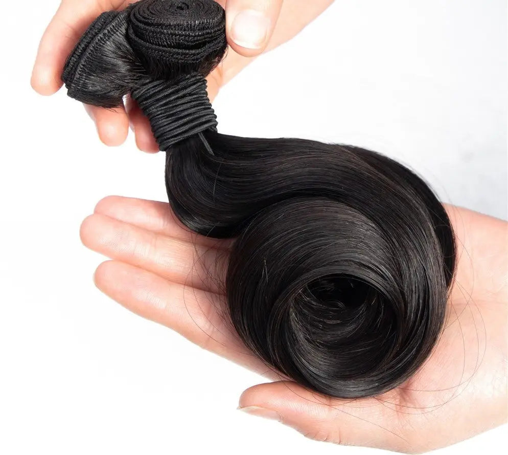 10A Grade Brazilian Egg Curl Fumi Human Hair Bundles With 4x4 Closure Cerise Alfie