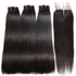Super Double Drawn 12A Grade Straight Hair BUNDLES with CLOSURES & FRO Cerise Alfie