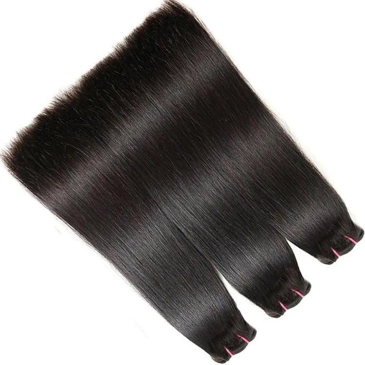 Super Double Drawn 12A Grade Straight Hair BUNDLES with CLOSURES & FRO Cerise Alfie
