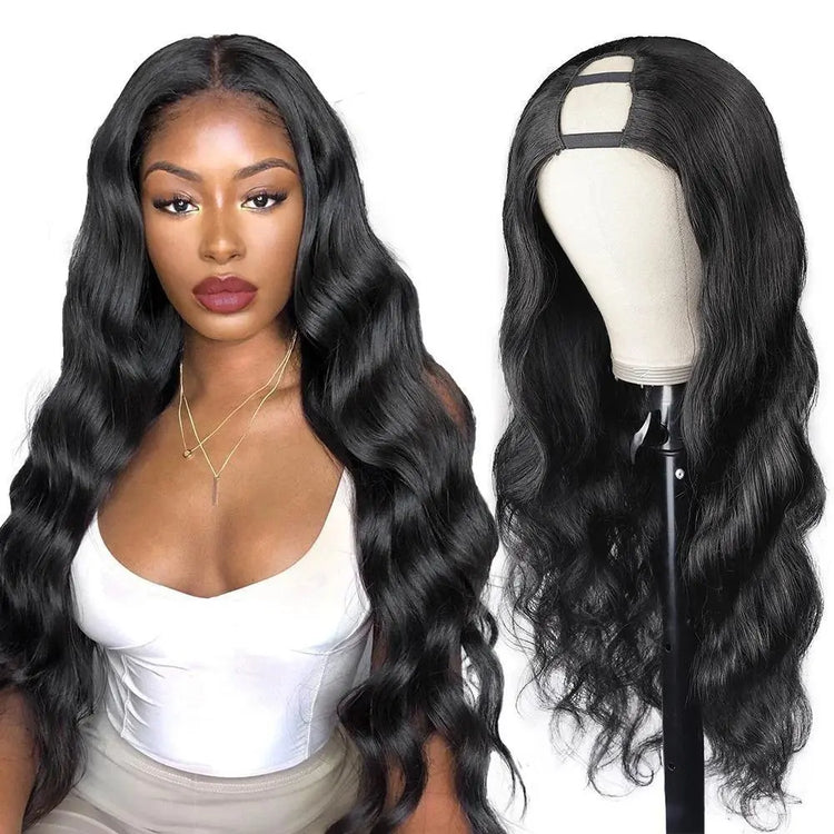 U Part Wig Body Wave Human Hair Wigs For Black Women Brazilian Remy Ha Cerise Alfie