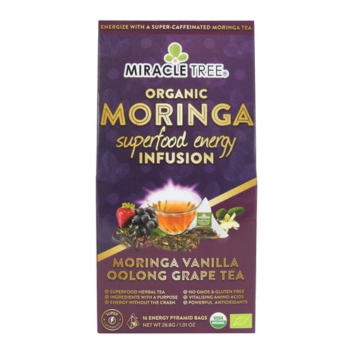 Organic Moringa Energy Tea - Grape Vanilla - Natural Coffee Gold Milo