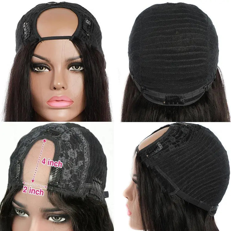 U Part Wig Body Wave Human Hair Wigs For Black Women Brazilian Remy Ha Cerise Alfie