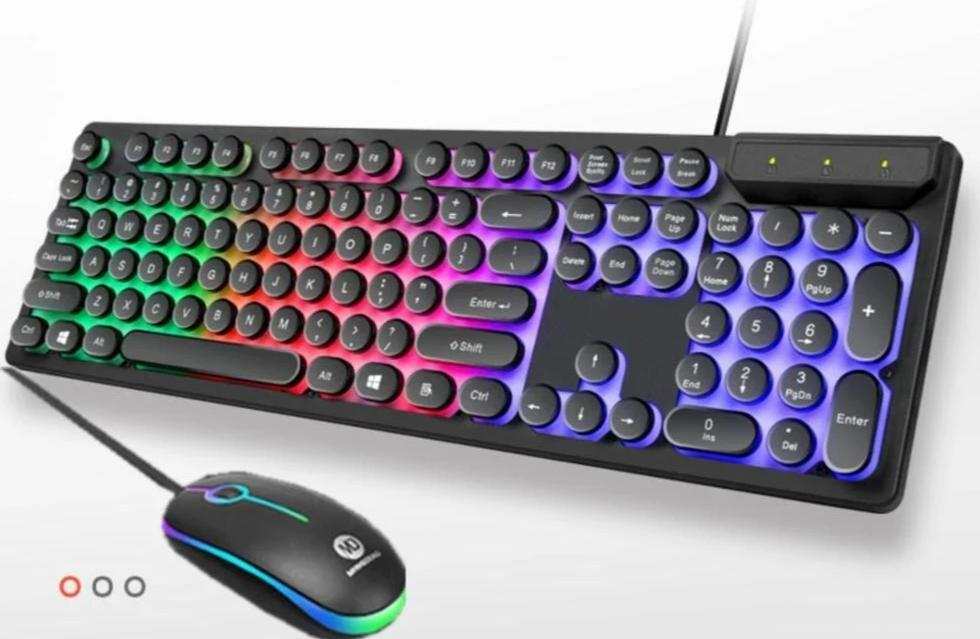 Set clavier mécanique jeu Ninja Dragons Z9i blanc rétro avec souris USB filaire éclairée