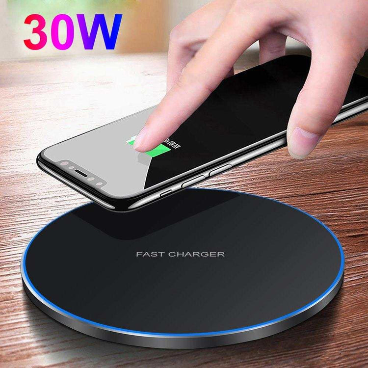 Pad de charge sans fil Dragon W9 30W ultra mince compatible iPhone 15, connexion USB type C