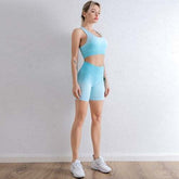 Sports Set Women Gradient Fitness Yoga Tracksuit Gym Jogging – Women&