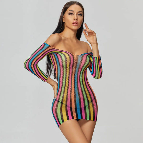 Sexy Lingerie Harnesses Babydoll bodysuit Lingerie Crotchless Colorful Blue Charlie