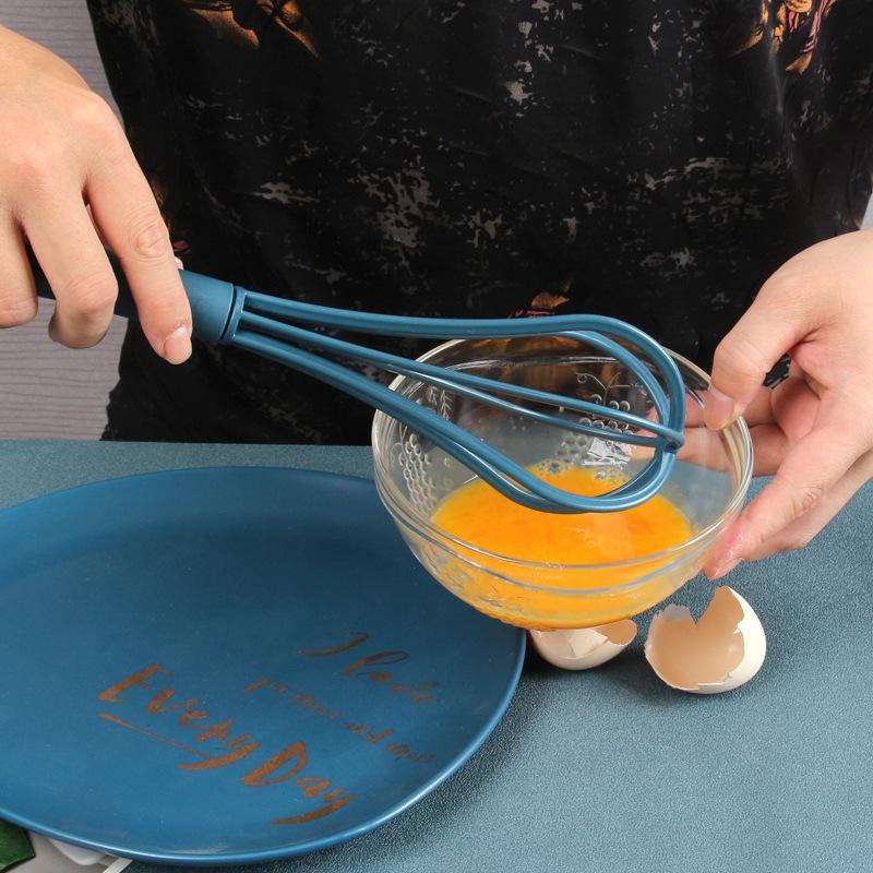 Creative Kitchen Gadget Egg Beater Food Plastic Multifunctional Manual Blue Charlie