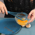 Creative Kitchen Gadget Egg Beater Food Plastic Multifunctional Manual Blue Charlie