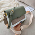 Petit sac bandoulière en cuir vert pour femme avec chaîne