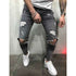 2018 new fashion Men Jeans Stretch Destroyed Ripped Design Fashion Jade