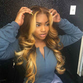 Full Lace Human Hair Wigs Colored Lace Frontal Wig Wavy 13x4 Lace Blue Charlie