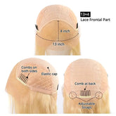 613 Blonde Short Bob Wigs Lace Front Human Hair Wigs Soft Pre Plucked Blue Charlie