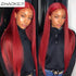 Red Lace Front Human Hair Wigs Red Human Hair Wig 99J 360 Lace Frontal Blue Charlie