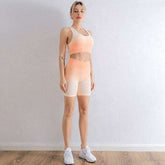 Sports Set Women Gradient Fitness Yoga Tracksuit Gym Jogging – Women&