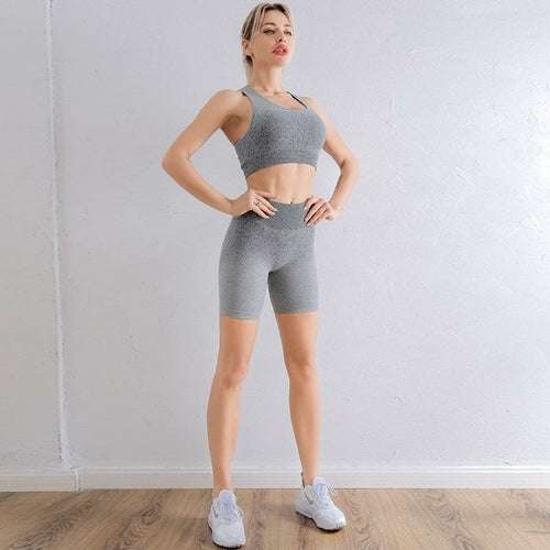 Sports Set Women Gradient Fitness Yoga Tracksuit Gym Jogging – Women&