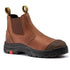 ROCKROOSTER Lumen Brown 6 inch Pull-on Leather Work Boots AK224 Maroon Trillium