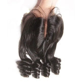 10A Grade Brazilian 3/4 Funmi Hair Human Hair bundles with 4x4 Closure Cerise Alfie