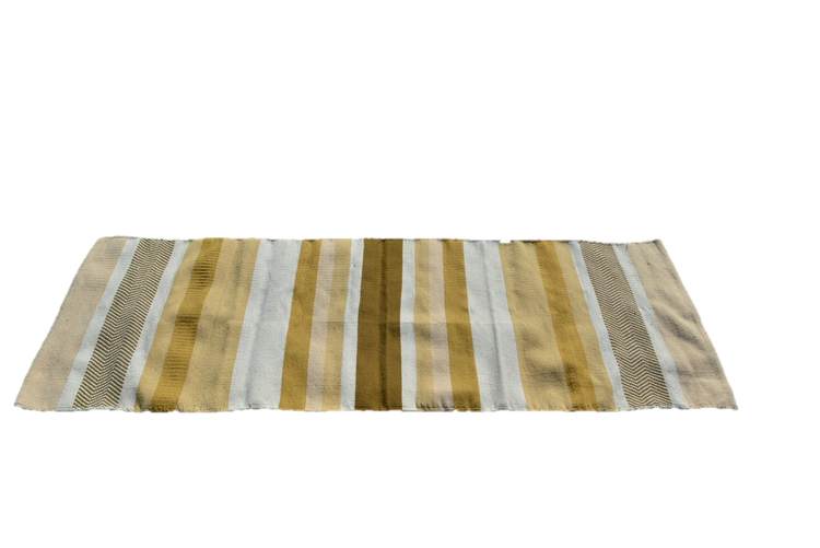 Handwoven cotton Floor Yoga Meditation Prayer Rug Alabaster