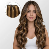 Honey Blonde Balayage (1A/1A+4Q) Genius Weft Hair Extensions (50g - Ivory Blackhaw