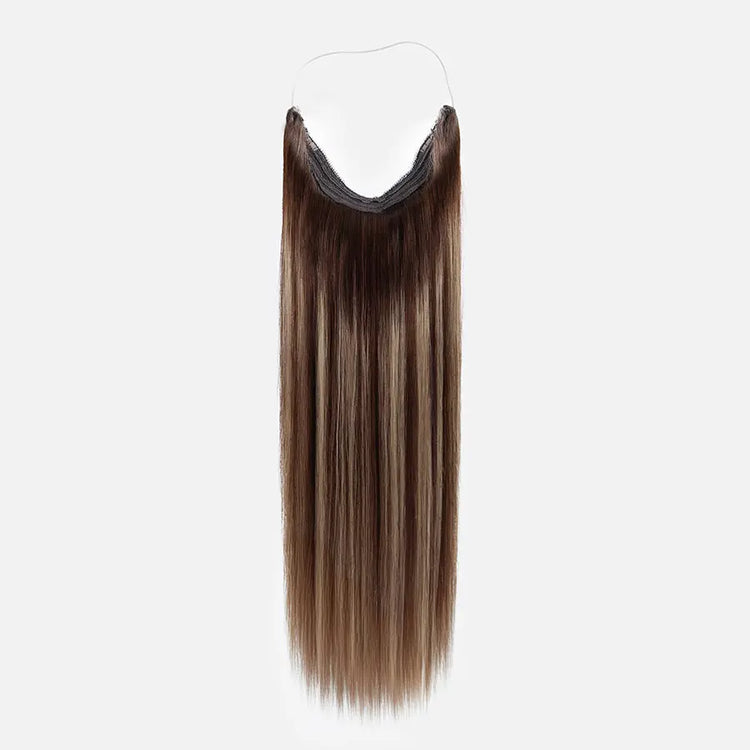 Honey Blonde Balayage (1A/1A+4Q) Halo Hair Extensions (75g-120g) Ivory Blackhaw