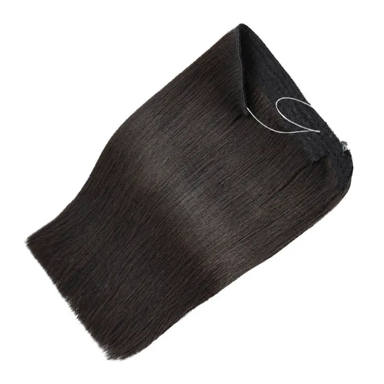 Natural Black (1B) Halo Hair Extensions (100g-120g) Ivory Blackhaw