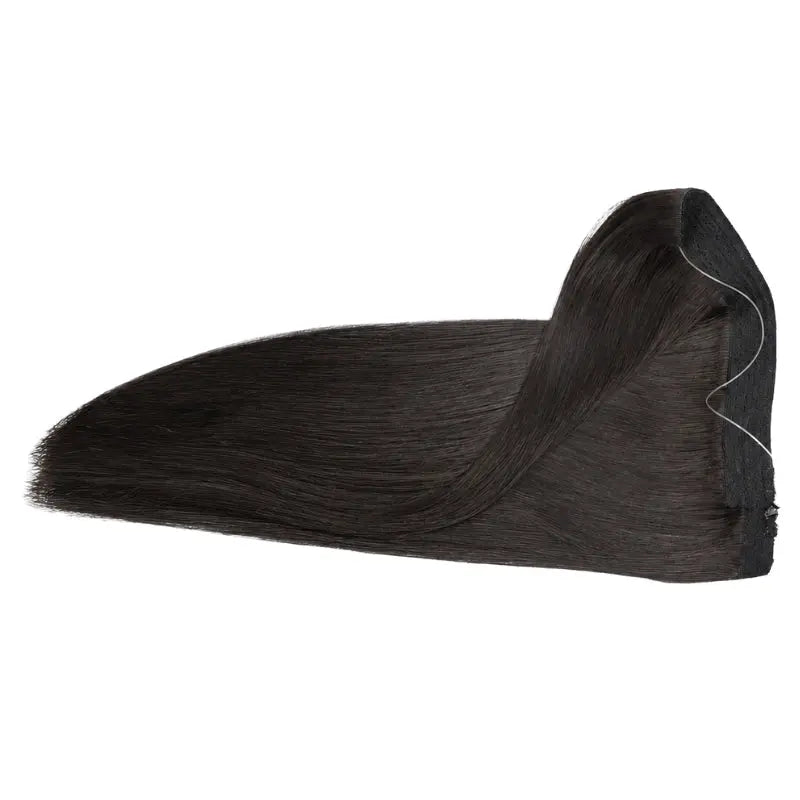 Natural Black (1B) Halo Hair Extensions (100g-120g) Ivory Blackhaw