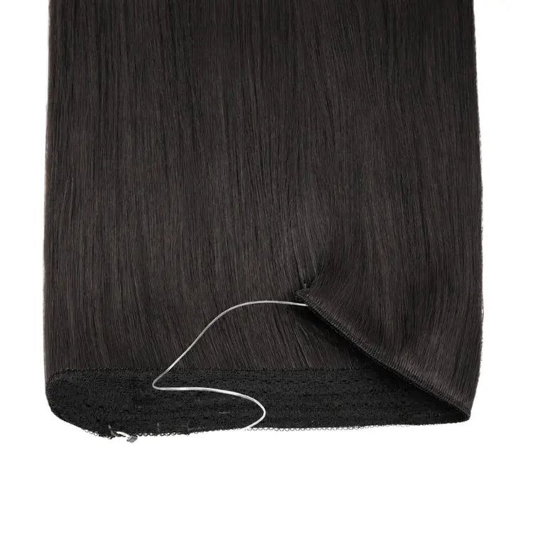Natural Black (1B) Halo Hair Extensions (100g-120g) Ivory Blackhaw