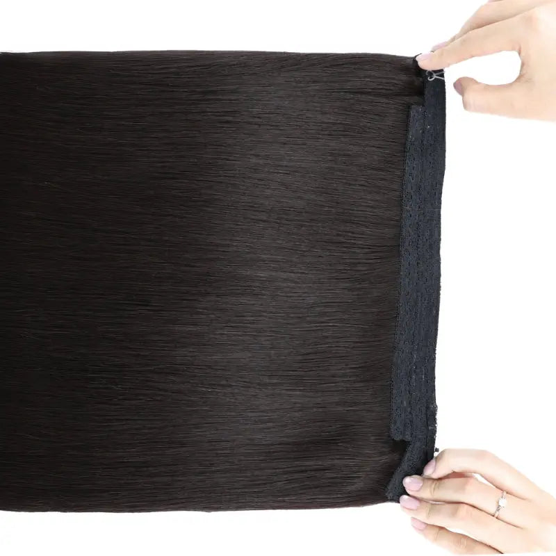 Natural Black (1B) Halo Hair Extensions (100g-120g) Ivory Blackhaw