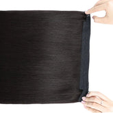 Natural Black (1B) Halo Hair Extensions (100g-120g) Ivory Blackhaw