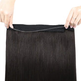 Natural Black (1B) Halo Hair Extensions (100g-120g) Ivory Blackhaw