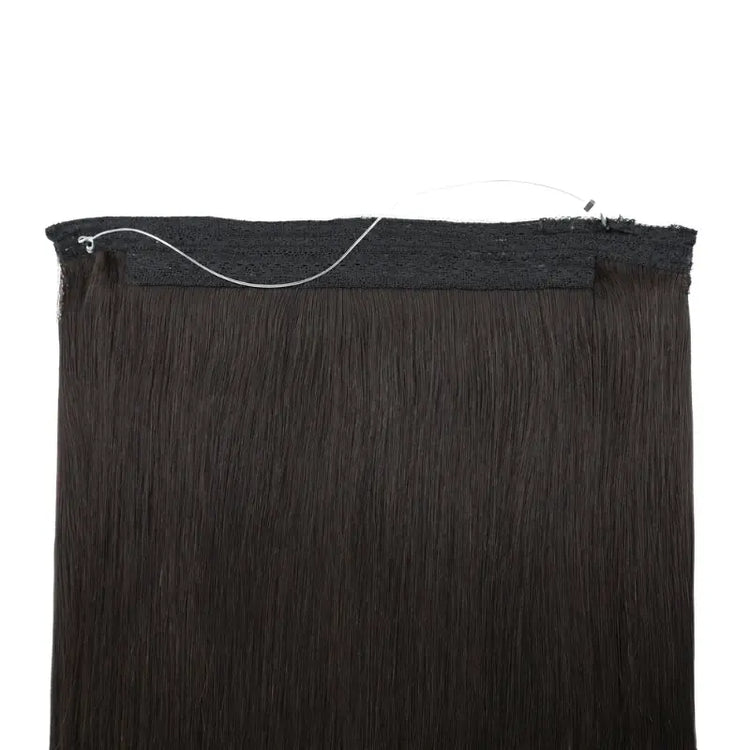 Natural Black (1B) Halo Hair Extensions (100g-120g) Ivory Blackhaw