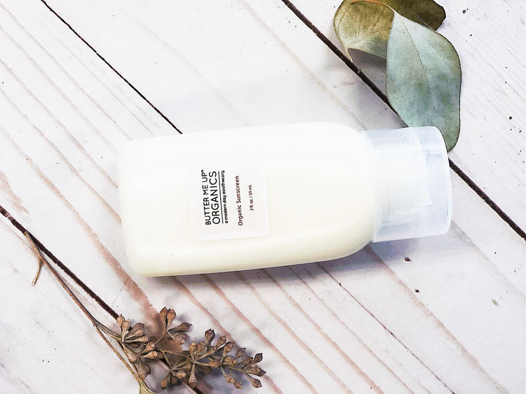 Natural Organic Suns  Block/ Safe Protection/ Non-Nano Zinc Oxide / White Smokey