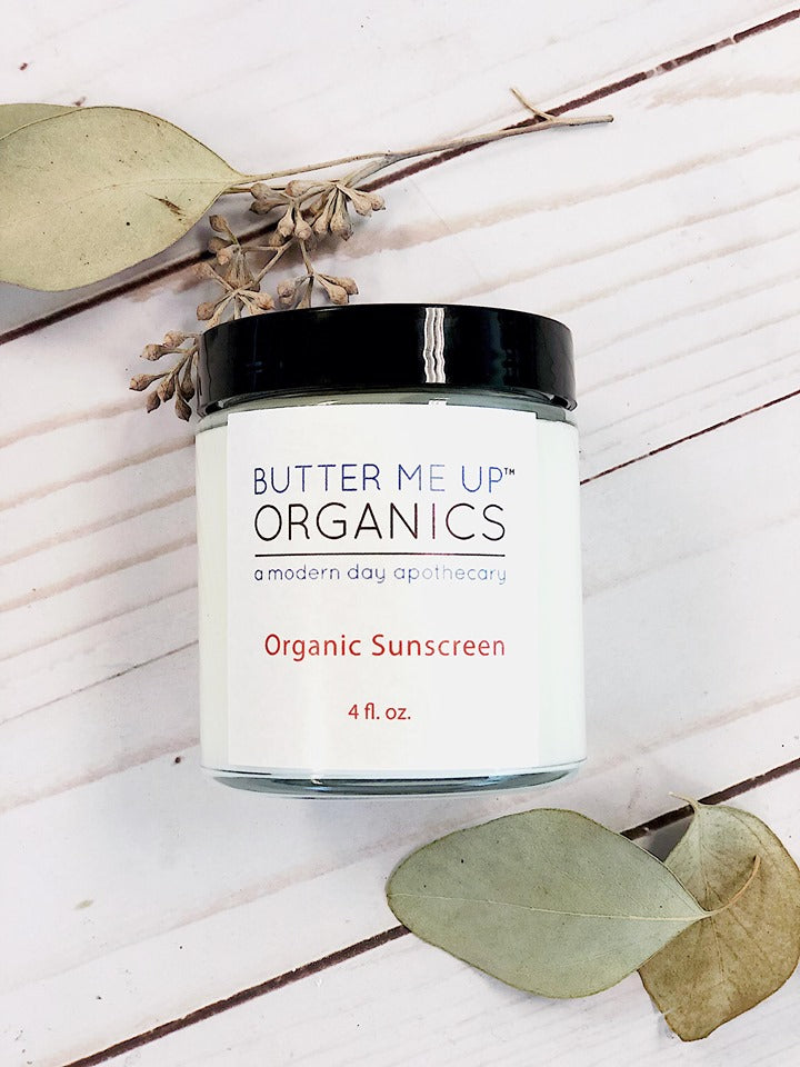 Natural Organic Suns  Block/ Safe Protection/ Non-Nano Zinc Oxide / White Smokey