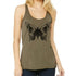 Butterfly skull racerback tank Indigo Tiger