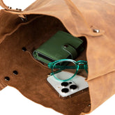 Alpine Leather Crossbody Handbag (Tote Bag) for Women Chocolate Crius