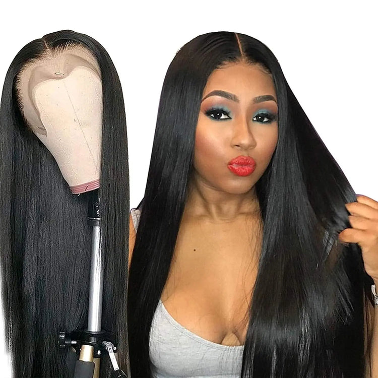 Transparent 13x1x6 Straight 13x4x1 T part Lace Frontal Human Hair Wigs Cerise Alfie