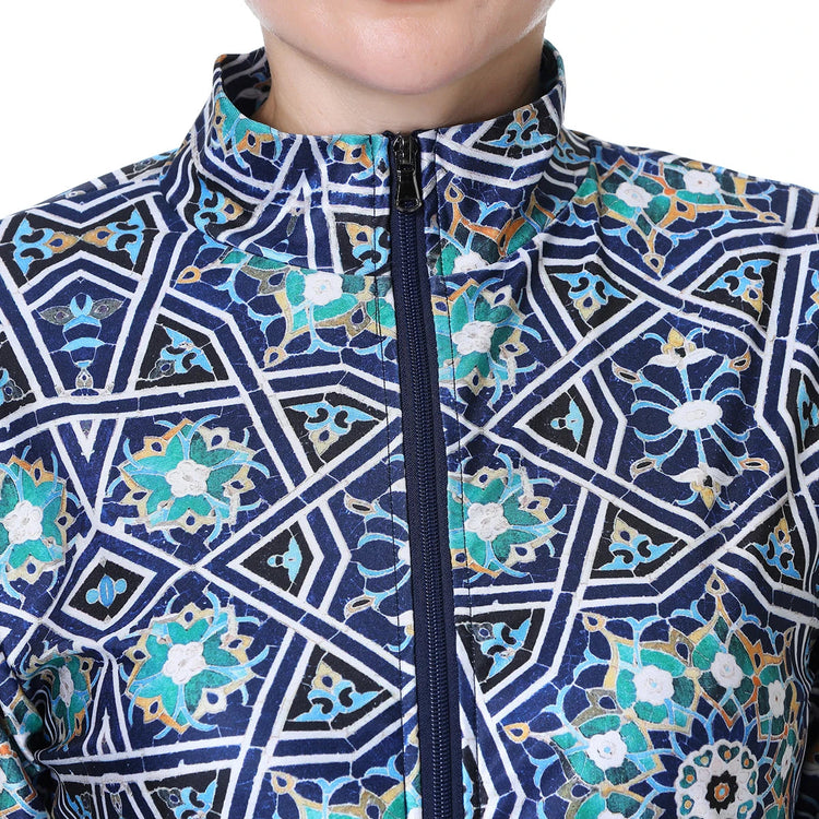 H1024 Muslim Women Fullcoverage  Long Sleeves Cover Up Burkinis Three Pieces Plus Size Printing  Swimwear Suits Khamik Shop Online