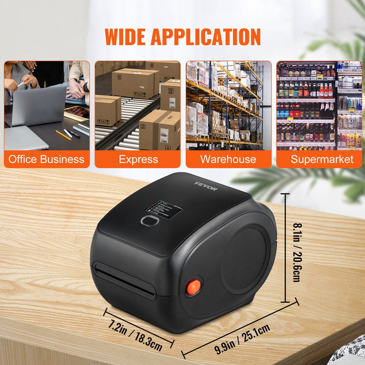 Thermal Label Printer, 300DPI for 4x6 Mailing Packages, Wireless Sapphire Castor