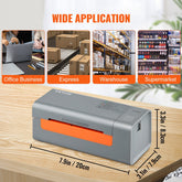 Thermal Label Printer, 203DPI 60pcs/min for 4x6 Mailing Packages, USB Sapphire Castor