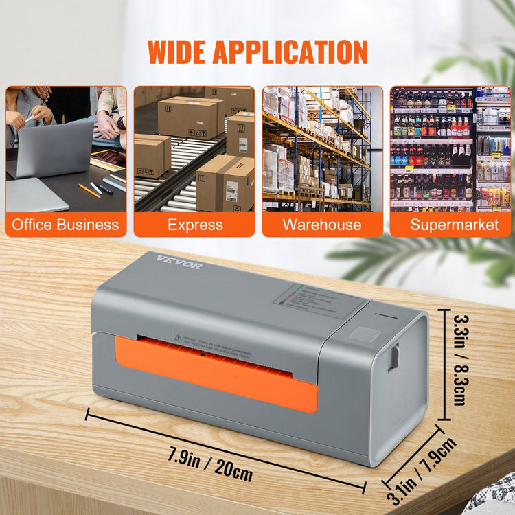 Thermal Label Printer, 203DPI 60pcs/min for 4x6 Mailing Packages, USB Sapphire Castor