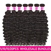 Wholesale Peruvian Deep Wave 5/6/10/12 Bundles 10A Grade Human Hair Bu Cerise Alfie